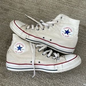White converse all star shoes US 9